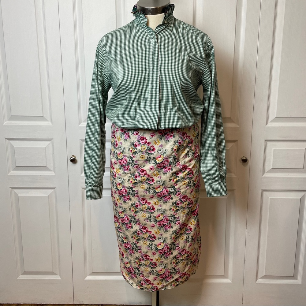 Floral Midi Skirt COTTAGECORE TEA TIME VIBES
